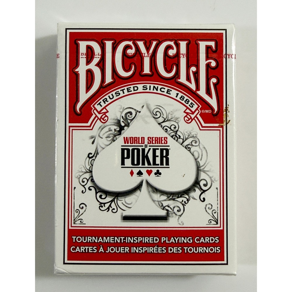 Bicycle Playing Cards Red World Series of Poker WSOP Tournament Deck